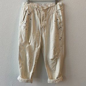 Free People Painted Boyfriend Jeans